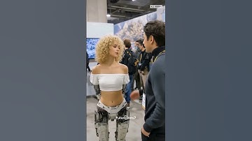 Guy Tries the Latest Robot Girlfriend in Expo #robot #aiart #humanoid #shorts #expo2025