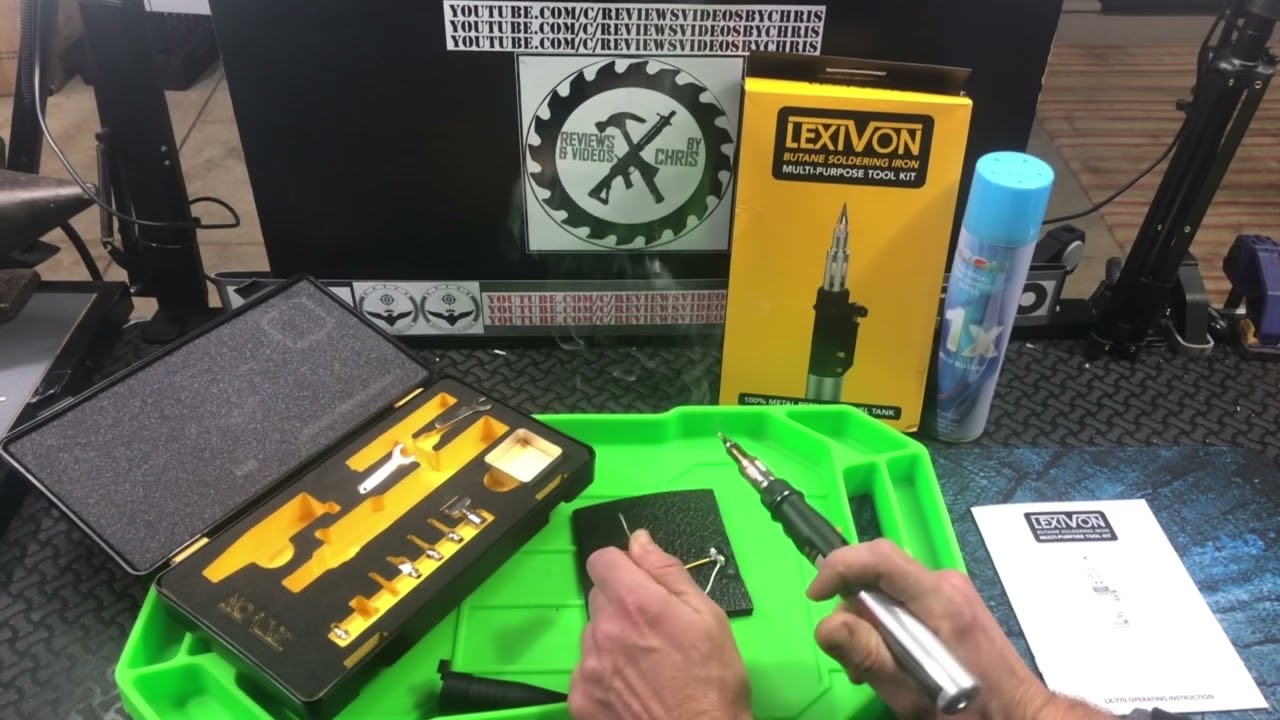 DEMO LEXIVON Butane Soldering Iron MultiPurpose Kit (LX770) YouTube