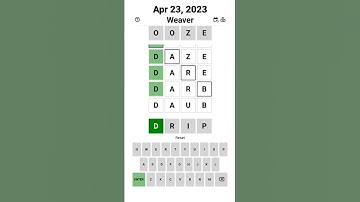 Weaver - OOZE DRIP - Apr 23, 2023 #game #weaver #wordle #apuzzleenthusiast