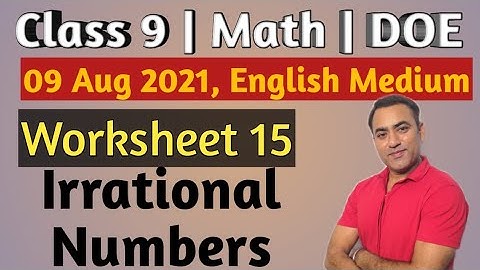 Worksheet 15 | Class 9 | Maths | 2021 | English Medium | DOE | Pie Classes by Sachin Malik
