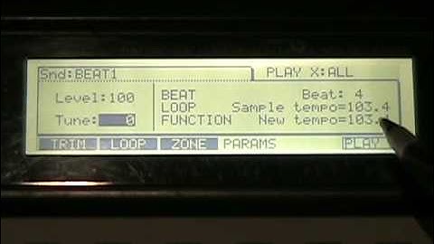 AKAI MPC2000XL sampling Tempo
