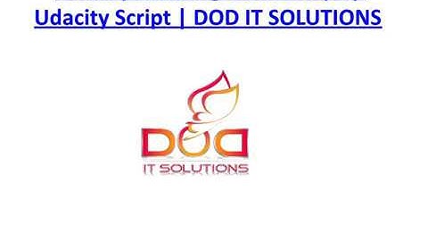 Udacity Learning Clone Script - DOD IT SOLUTIONS
