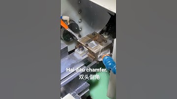 Double-head chamfering machine with high speed, high efficiency and good quality