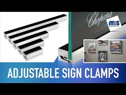 Adjustable Sign Clamps Single & Double Edge Mounts
