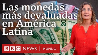 Los 3 países de América Latina cuyas monedas más se han devaluado frente al dólar