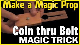 Tenyo Super Spike Coin Through Bolt Magic Trick Revealed - How to Make Close Up Magic Props