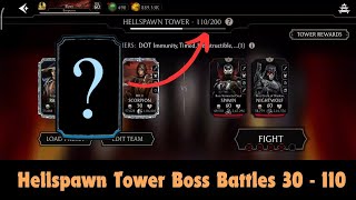 Hellspawn Tower Boss 30 - 110 Battles Rewards | MK Mobile