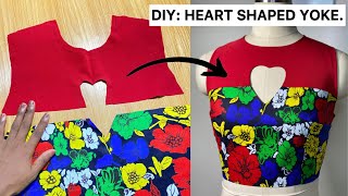 How to Cut and Sew a simple Heart Shaped Keyhole Necline.