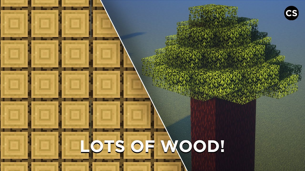Most Efficient Way To Get WOOD In Minecraft WOOD Farm? Cinematic YouTube