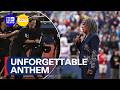 Anthem singer steals show at WPBL opener | 9 News Australia