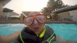 Jayce swims Redding pool