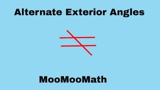 What are alternate exterior angles in geometry?