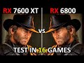 RX 7600 XT 16GB vs RX 6800 16GB | Test in 16 Games | 1440p | 2024
