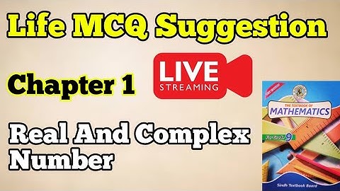 MCQs Chapter 1 Real And Complex Number Class 9 New Math Book