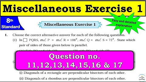 Miscellaneous Exercise 1 | Class 8 | Maths | Maharashtra State Board | All Question Answers