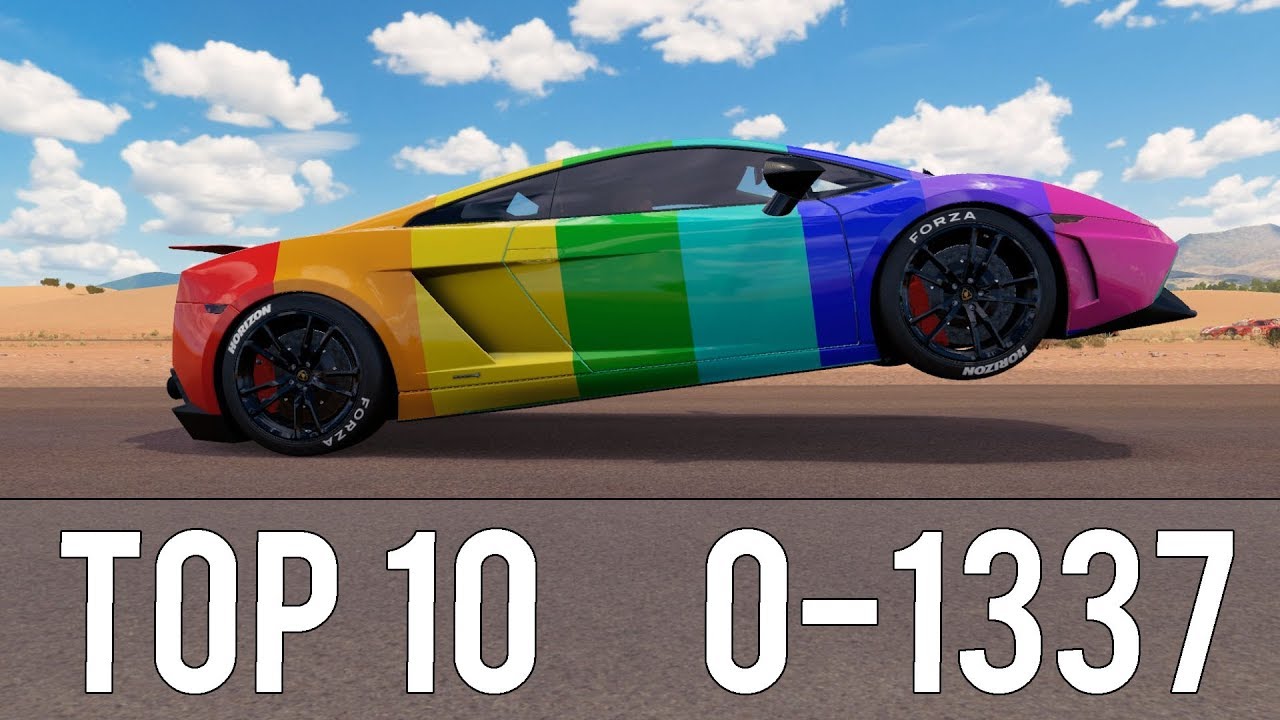 Forza Horizon 3 TOP 10 FASTEST 01337 CARS! CRAZY ACCELERATIONS
