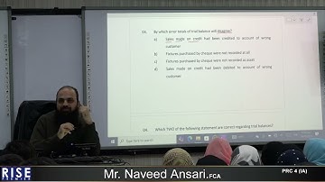PRC 4 IA  Sir Naveed Ansari   Ledgers & Trial balance