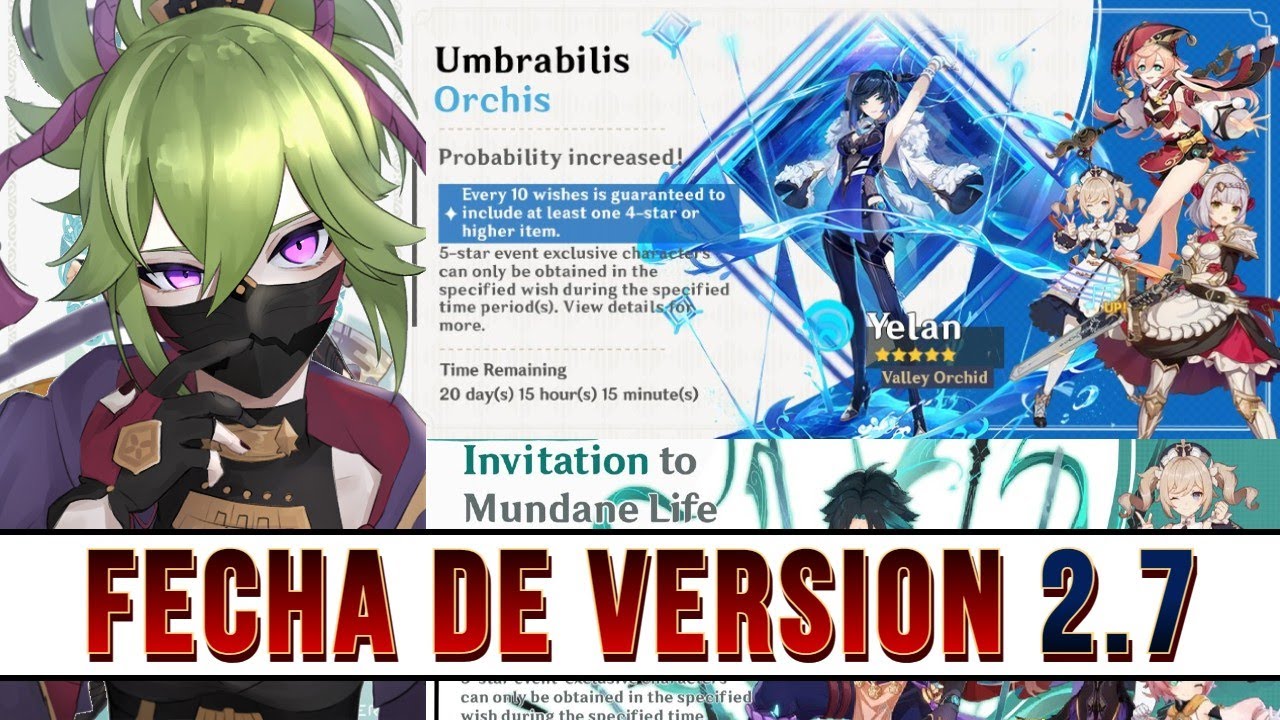 Buenas Noticias Sobre la Versión 2.7 Fecha y Banners de Yelan y Xiao Filtrados | Genshin Impact