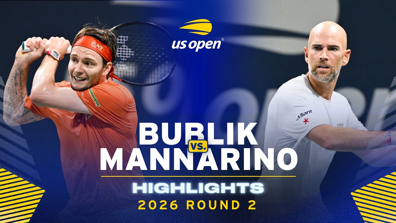 Alexander Bublik vs. Adrian Mannarino Highlights | 2026 US Open Round 2