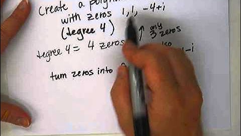 Create a polynomial function from complex zeros