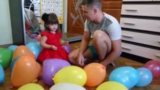 VLOG Челлендж лопаем шарики ищем киндер шоколад цвета игры для детей маша и медведь лошадка радуга screenshot 5