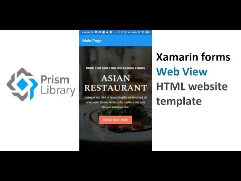 HTML website integration WebView in xamarin forms prism