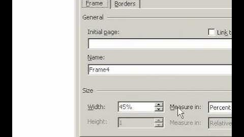 Microsoft Office Word 2003 Resize a Web frame in a frames page