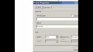 Microsoft Office Word 2003 Resize a Web frame in a frames page