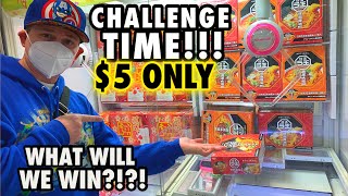 $5 FUN FOOD ARCADE CHALLENGE!!!