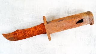 Old Rusty Pirate Knife Restoration
