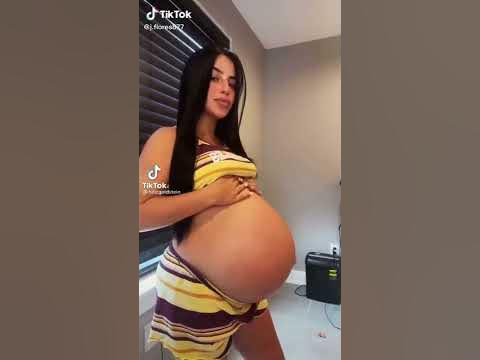 Беременная большой живот(1) - YouTube