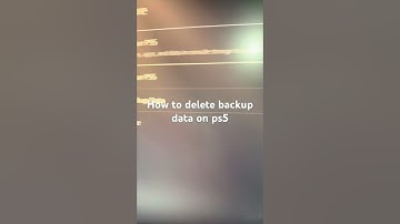 How to delete backup data on ps5