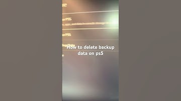 How to delete backup data on ps5