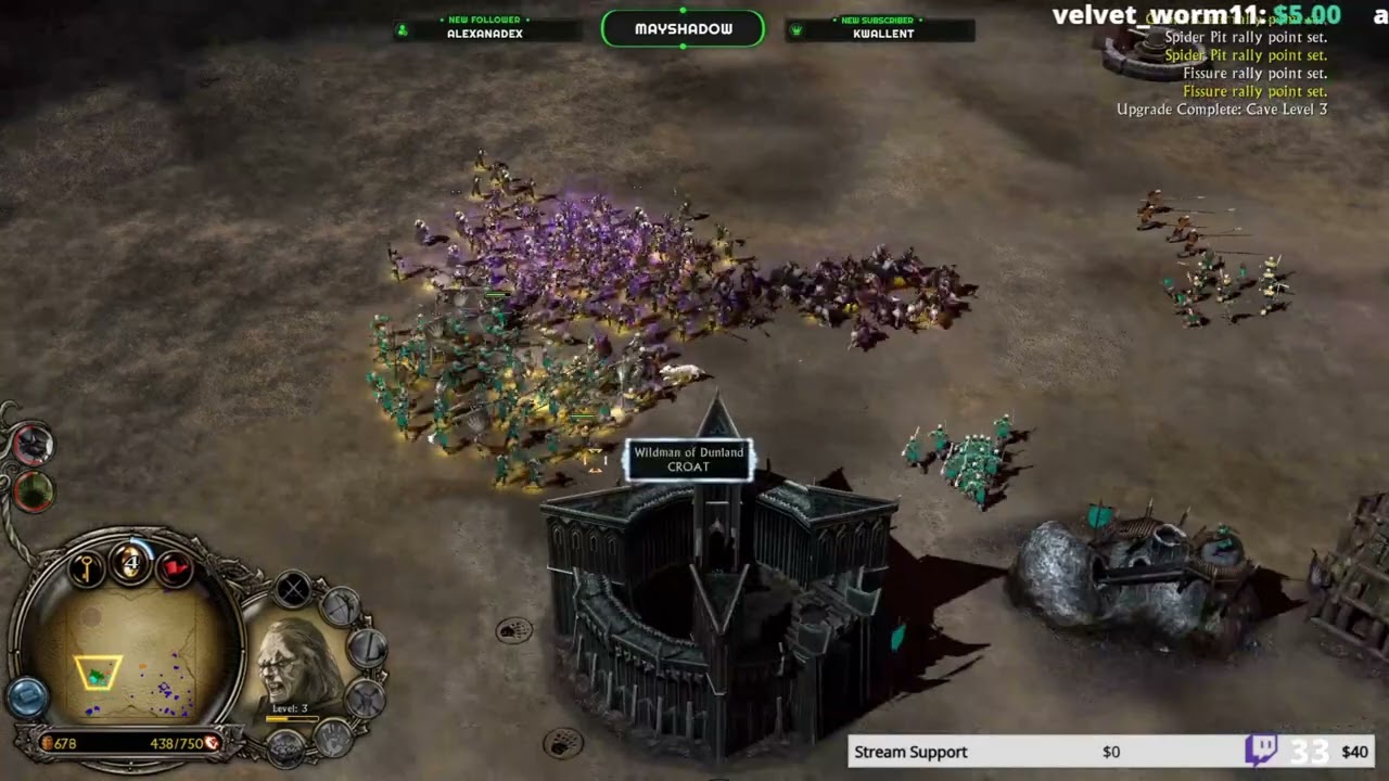 Udun Map 2v2 Goblins Isengard Vs Angmar Men  |   BFME2 Rotwk 2.02 v9.6.2