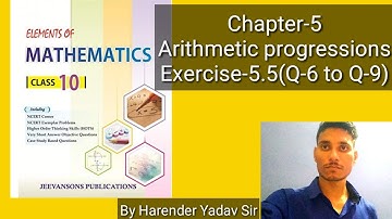 Exercise-5.5(Q-6 to Q-9) | Class-10th |Elements of Mathematics|Chapter-5(Arithmetic progressions).