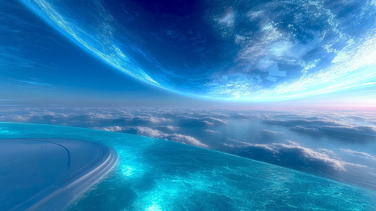 Celestium Drift | Orbital Ocean Soundscape | Sci-Fi Ambient Music for Sleep & Deep Focus