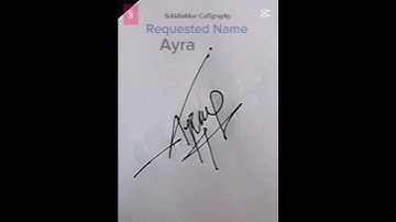 Requested Name Done ✅ AYRA. #signature #viralvideo #viralshorts @ayrastarrofficial
