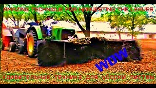 Удивительная техника для уборки листвы / Amazing technique for harvesting the leaves