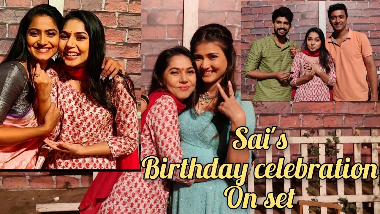 manasi vahini's Birthday celebration on set | Thipkyanchi rangoli | #thipkyanchirangoli
