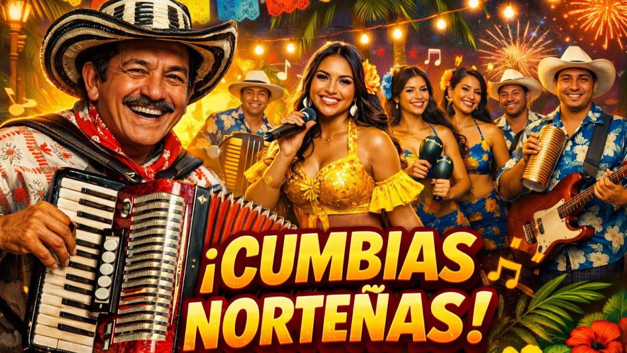 Andrés Landero & Grupo Perla Colombiana - Voz Norteña 🕺🏽 Cumbias Norteñas del Recuerdo 2026