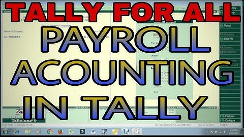 PAYROLL ACCOUNTING IN TALLY ERP9 | HOW TO CREATE PAYROLL EMPLOYEE GROUP, UNIT, ATTENDANCE TYPE