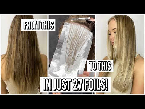 Foil highlighting tutorial + placement - the easiest dimensional blonde...IN JUST 27 FOILS!