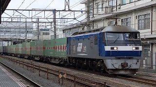 【豪快なジョイント音！】JR貨物 EF210-172号機+コキ23B 新A204仕業[54レ] 東京タ行 大船駅通過！[2023.07.22(土)]
