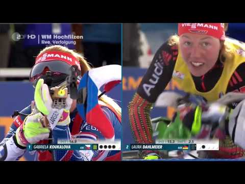 Damen 10 km Verfolgung Biathlon WM Hochfilzen 2017/HD