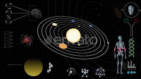 Futuristic HUD Analyzing Solar System and Human | Motion Graphics - Videohive template