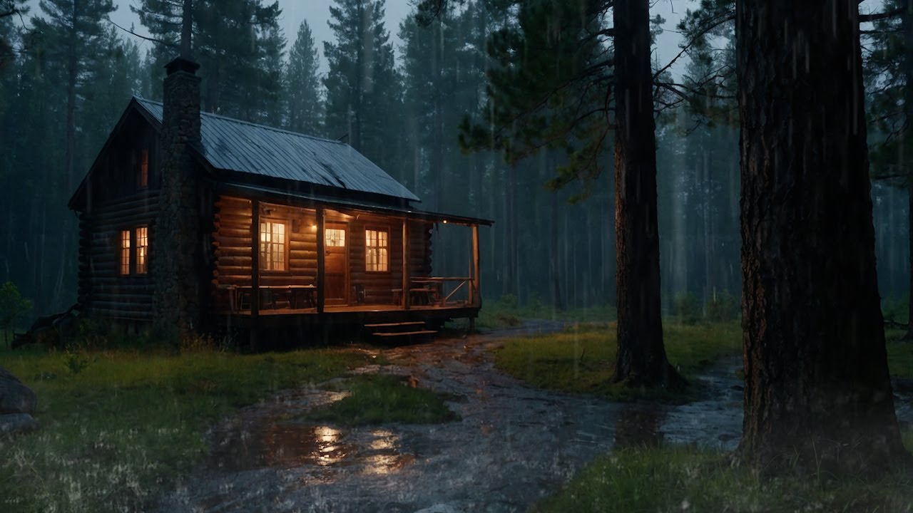 White Noise Rain and Thunderstorm Ambience on Tin Roof | Sleep Sounds ...