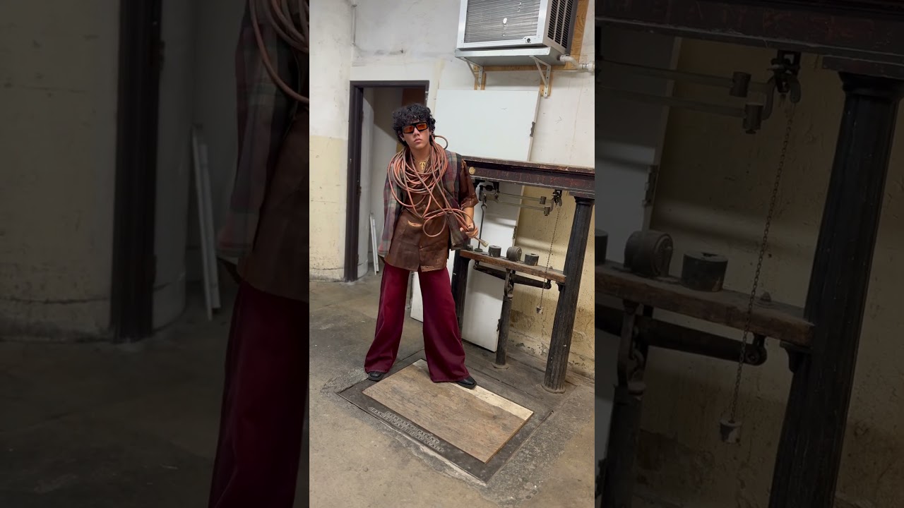 Behind the scenes of today’s shoot: Model Ethan styled in TELL THE TRUTH. 