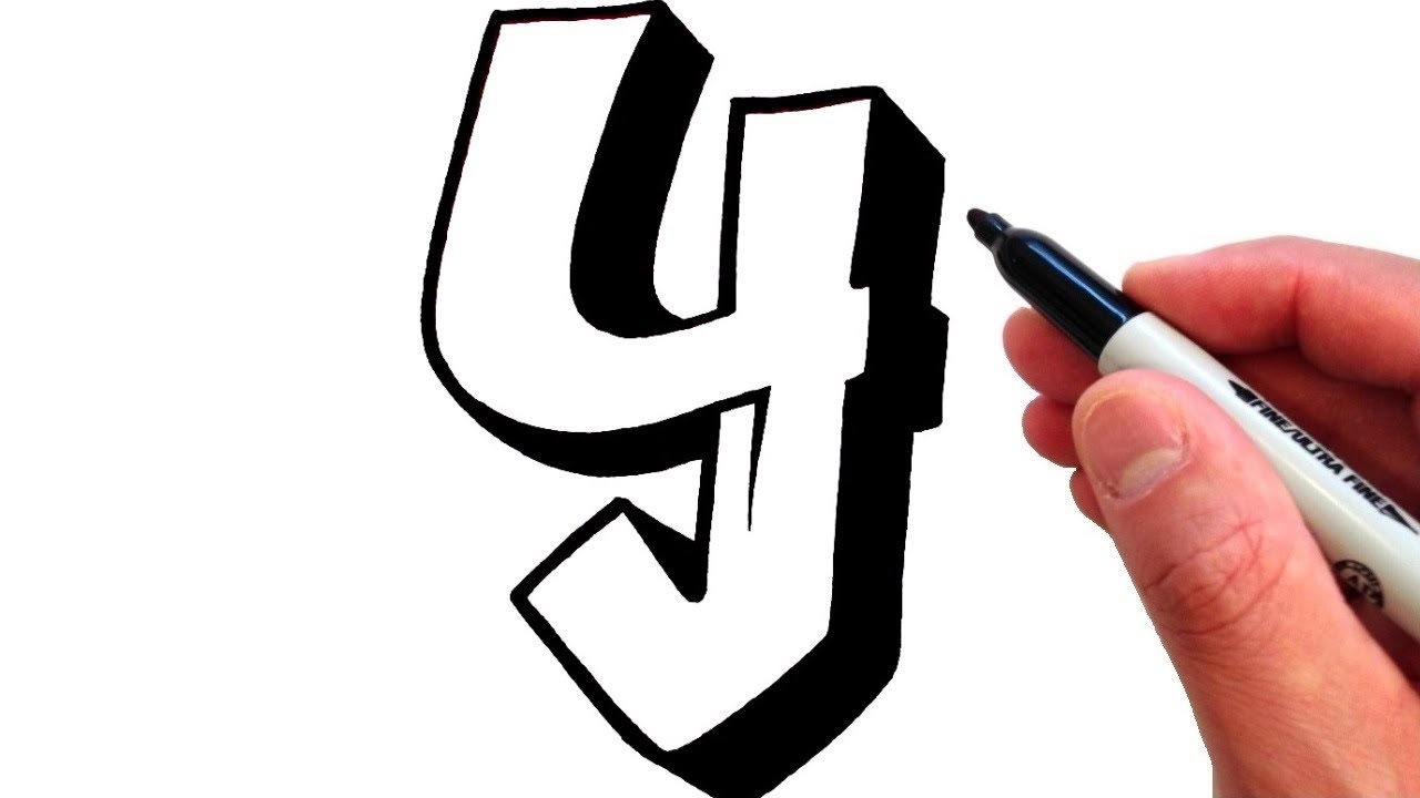 How To Draw The Letter Y In Graffiti Style Easy Youtube