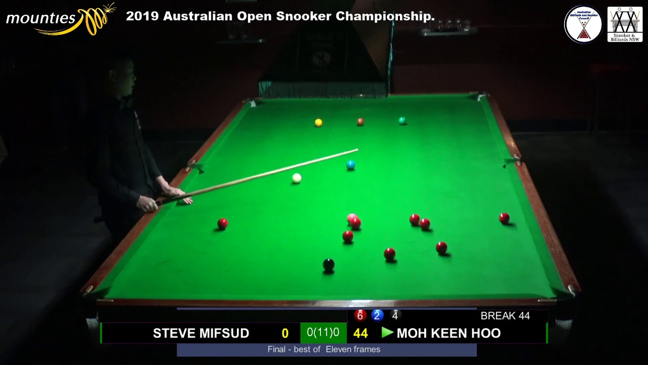 Snooker, 2019 Aust Open Final Moh Keen Hoo Vs Steve Mifsud