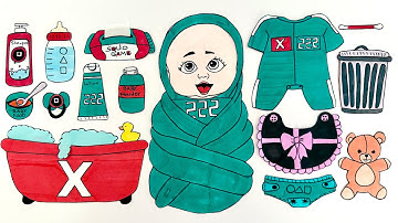 🔴 Baby Squid Game Number 222 Paper Unboxing | Satisfying ASMR Experience 🎁